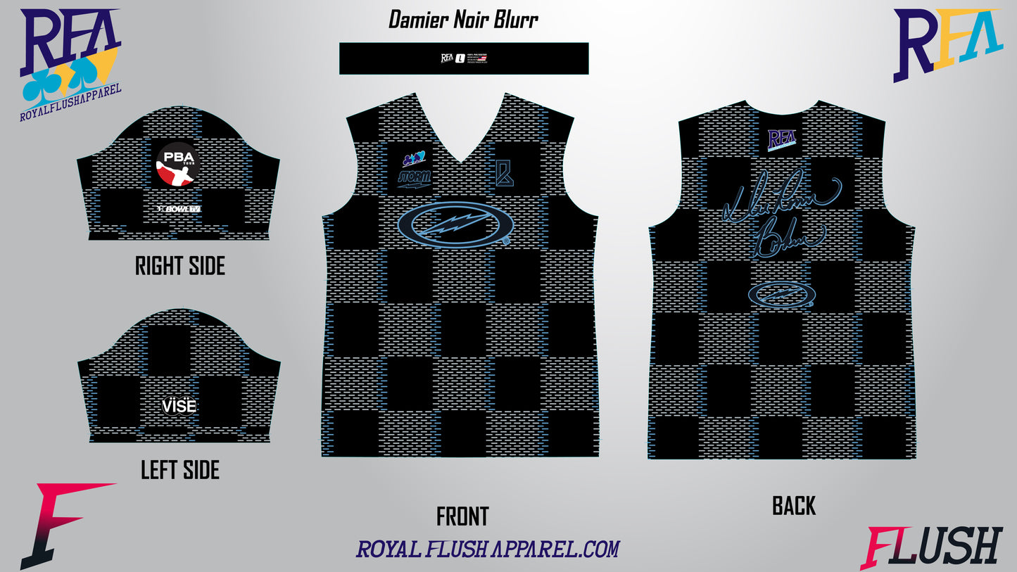 DeeRonn Booker's Damier NOIR Blurr Replica Jersey